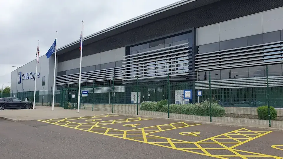 Disabled Parking Bay Markings at Rolls-Royce, Washington
