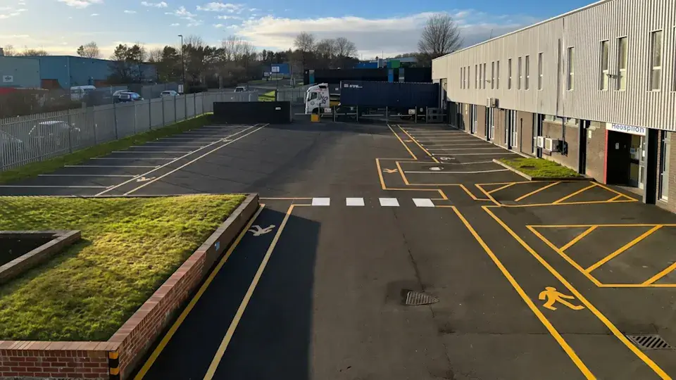 Safety Markings at Penn Elcom, Sunderland